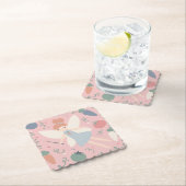 Schattigee Pastel Groente en Fruit Oogst Fairy Kartonnen Onderzetters (Insitu)