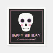 Schattigee Pastel Halloween Happy Birthday Naam Se Servet (Voorkant)