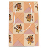 Schattigee Pastel Halloween Pumpkin Bat Pattern Medium Cadeauzakje (Voorkant)