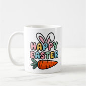 Schattigee Pastel Happy Easter Bunny Ears met Wort Koffiemok (Links)