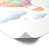 Schattigee Pastel Hete Luchtballon Poster (Hoek)