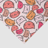 Schattigee pastel, hete roze en Oranje handgeteken Tissuepapier (Detail)