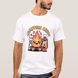 Schattigee pastel kampvuur marshmallow lantaarn ka t-shirt