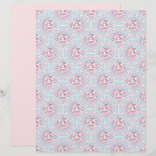 Schattigee Pastel Kawaii Bunny Dot Mandala Art Dec