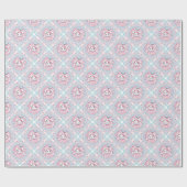 Schattigee Pastel Kawaii Bunny Dot Mandala Diamond Cadeaupapier (Vlak)