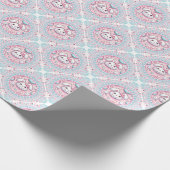 Schattigee Pastel Kawaii Bunny Dot Mandala Diamond Cadeaupapier (Hoek)