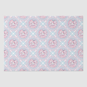 Schattigee Pastel Kawaii Bunny Dot Mandala Diamond Tissuepapier