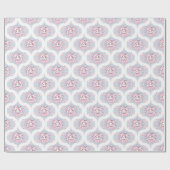 Schattigee Pastel Kawaii Bunny Dot Mandala Retro O Cadeaupapier (Vlak)