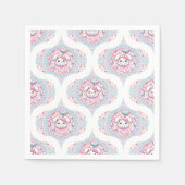 Schattigee Pastel Kawaii Bunny Dot Mandala Retro O Servet (Voorkant)