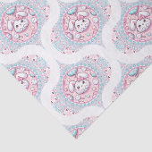 Schattigee Pastel Kawaii Bunny Dot Mandala Retro O Tissuepapier (Detail)