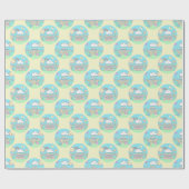 Schattigee pastel kawaii tuin polka stippen cadeaupapier (Vlak)