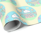 Schattigee pastel kawaii tuin polka stippen cadeaupapier (Rol Hoek)