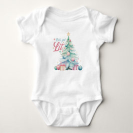 Schattigee pastel kerstboom romper