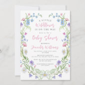 Schattigee pastel kleine wildflower baby meisje do kaart (Voorkant)