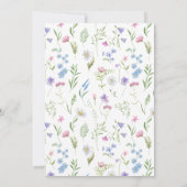 Schattigee pastel kleine wildflower baby meisje do kaart (Achterkant)