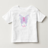 Schattigee pastel kleur vlinder verjaardag kinder shirts (Voorkant)