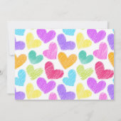 Schattigee Pastel Kleurrijke Hart Valentijnsdag Pa Kaart (Achterkant)