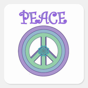Schattigee Pastel Lotus Vredessymbool Sticker