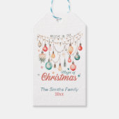 Schattigee Pastel Magic van Kerstmis Cadeaulabel (Voorkant)