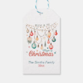 Schattigee Pastel Magic van Kerstmis Cadeaulabel (Achterkant)