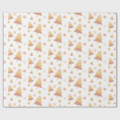 Schattigee pastel Mid Blush Holiday Tree Cadeaupapier (Vlak)