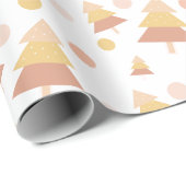 Schattigee pastel Mid Blush Holiday Tree Cadeaupapier (Rol Hoek)