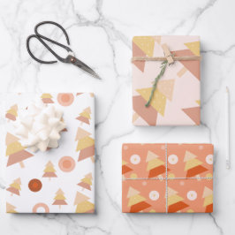 Schattigee pastel Mid Blush Holiday Tree Inpakpapier Vel