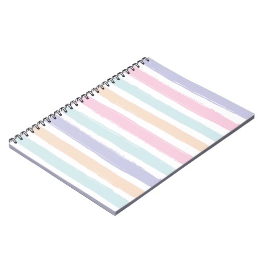 Schattigee pastel neon kleuren Waterverf Gradient Notitieboek (Linkerzijde)