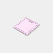 Schattigee Pastel Paarse Gingham Pattern Notes (Schuin)