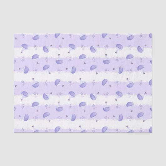Schattigee Pastel Paarse Kinder Halloween Tissuepapier (Voorkant)