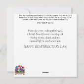 Schattigee pastel paashaas ei heteluchtballon feestdagenkaart (Achterkant)