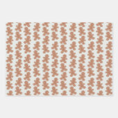 Schattigee pastel peperkoek man kerstkoekjes inpakpapier vel (Voorkant 3)