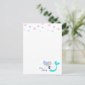 Schattigee Pastel Periwinkle Zeemeermin Princess Briefkaart (Staand voorkant)