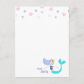 Schattigee Pastel Periwinkle Zeemeermin Princess Briefkaart (Voorkant)
