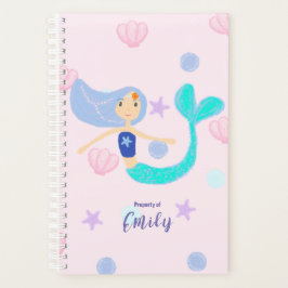 Schattigee Pastel Periwinkle Zeemeermin Princess Planner