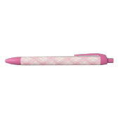 Schattigee Pastel Pink Plaid Pen (Bovenkant)