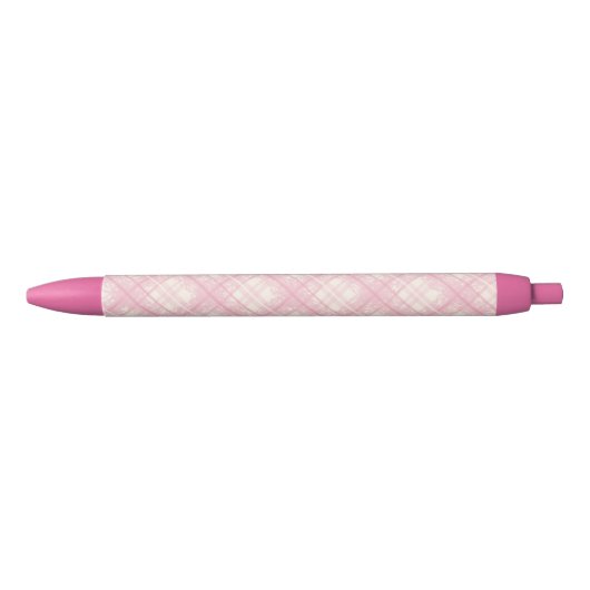 Schattigee Pastel Pink Plaid Pen (Voorkant)