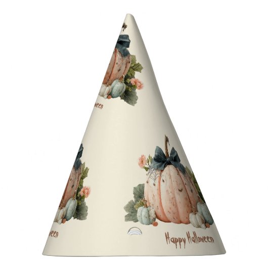 Schattigee Pastel Pumpkin Happy Halloween Feesthoedjes (Rechts)