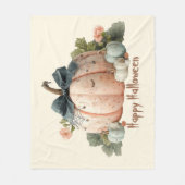 Schattigee Pastel Pumpkin Happy Halloween Fleece Deken (Voorkant)