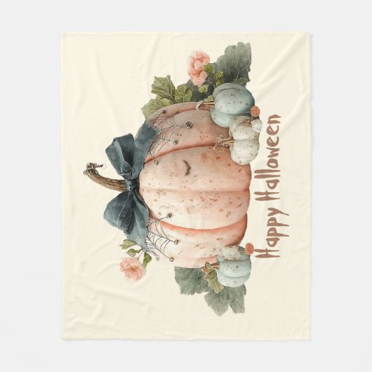 Schattigee Pastel Pumpkin Happy Halloween Fleece Deken (Voorkant)
