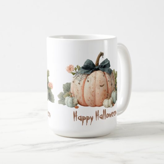 Schattigee Pastel Pumpkin Happy Halloween Koffiemok (Voorkant rechts)