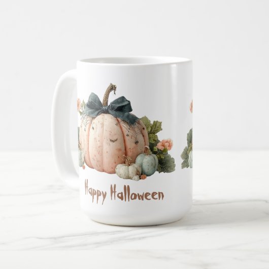 Schattigee Pastel Pumpkin Happy Halloween Koffiemok (Voorkant links)