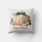 Schattigee Pastel Pumpkin Happy Halloween Kussen (Achterkant)