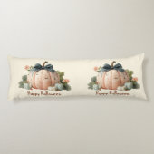 Schattigee Pastel Pumpkin Happy Halloween Lichaamskussen (Achterkant)