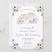 Schattigee Pastel Pumpkins Verjaardagsfeest Kaart (Voorkant)