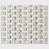 Schattigee Pastel Puppy Beagle - Verjaardag Cadeaupapier (Vlak)