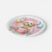 Schattigee Pastel Puppy Labrador - Verjaardag Papieren Bordje (Gekanteld)