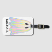 Schattigee Pastel Rainbow Ghost | Esthetisch spook Bagagelabel (Voorkant (horizontaal))