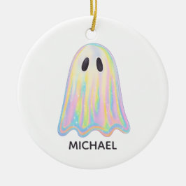Schattigee Pastel Rainbow Ghost | Esthetisch spook Keramisch Ornament