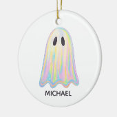 Schattigee Pastel Rainbow Ghost | Esthetisch spook Keramisch Ornament (Links)
